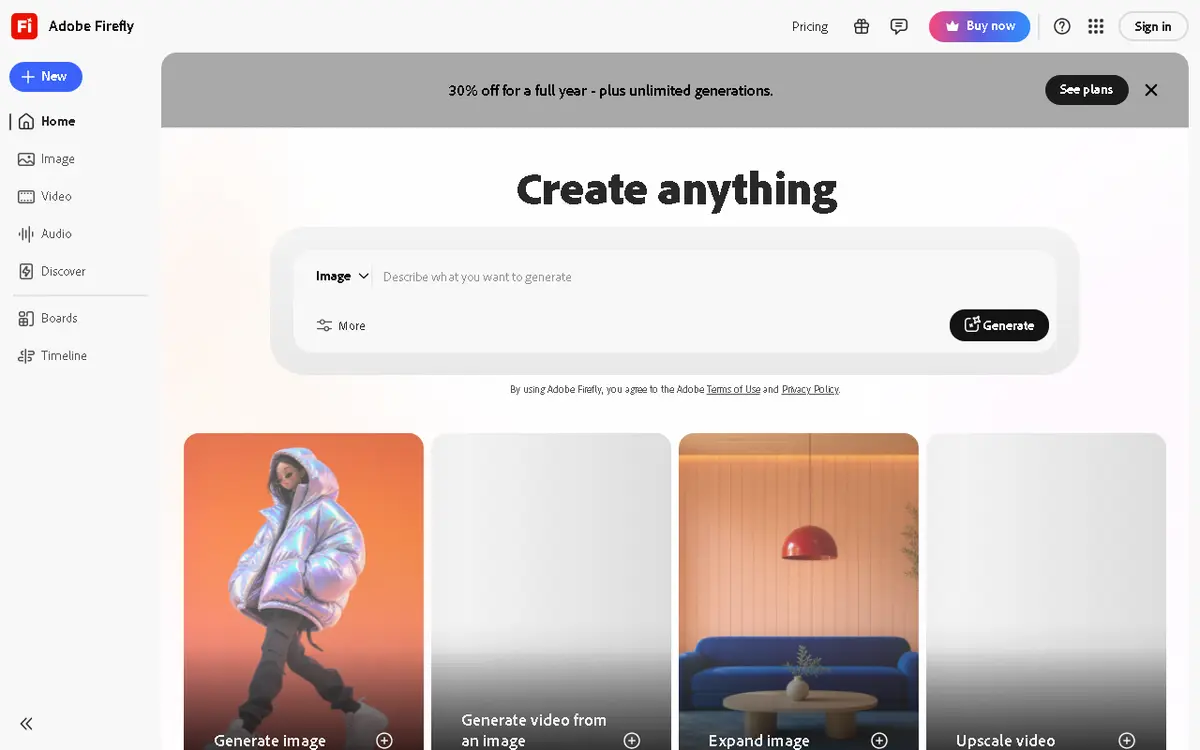 Adobe Firefly interface screenshot