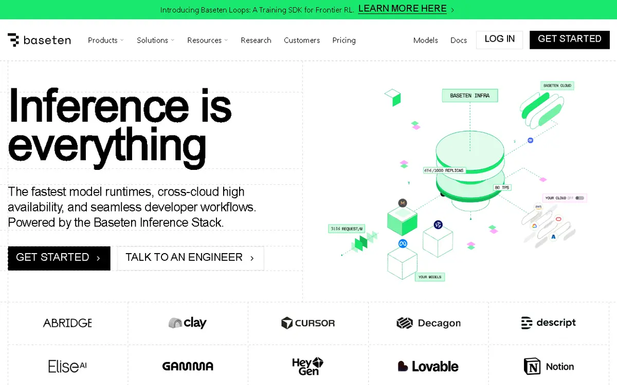 Baseten interface screenshot