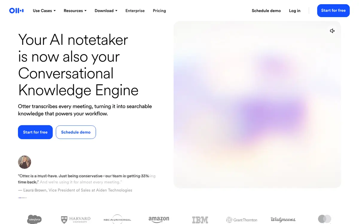 Otter.ai interface screenshot