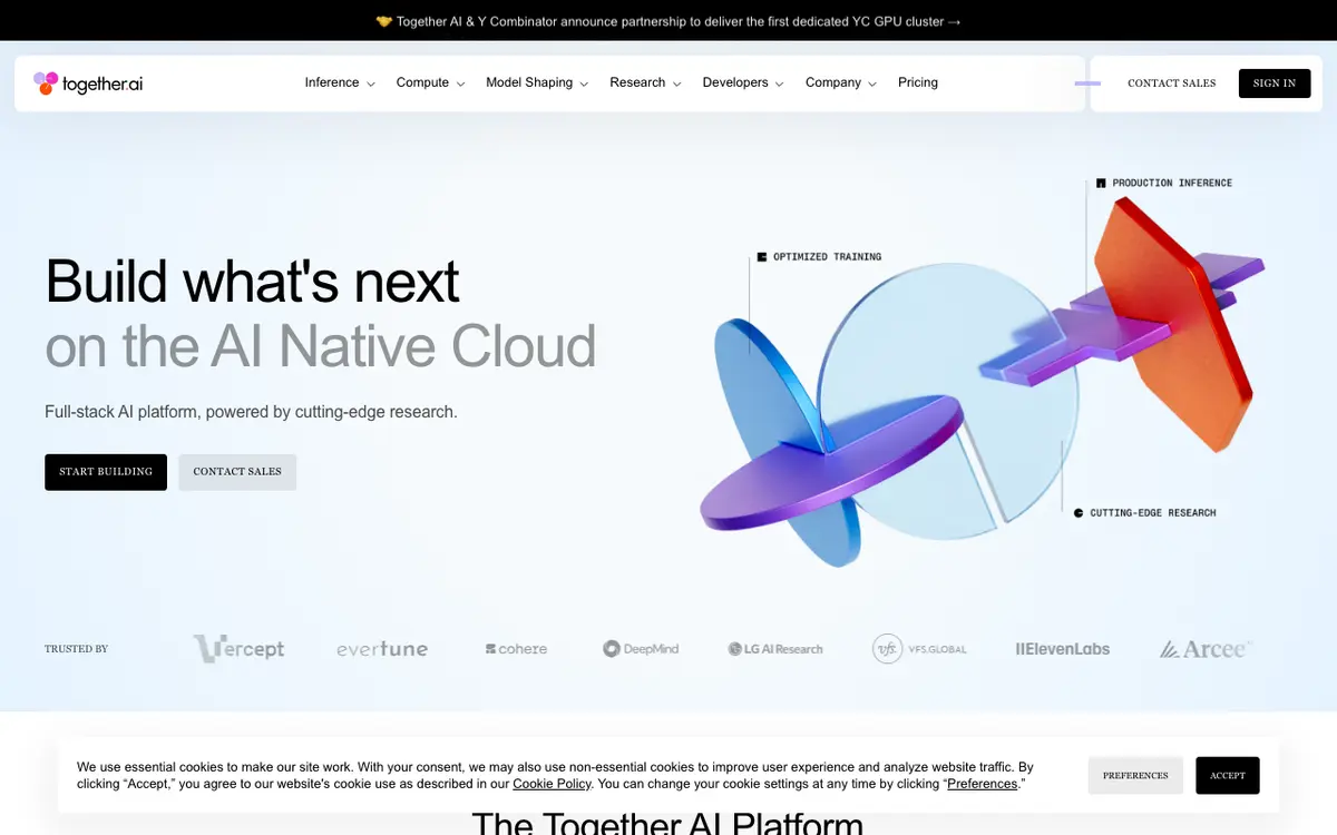 Together AI interface screenshot
