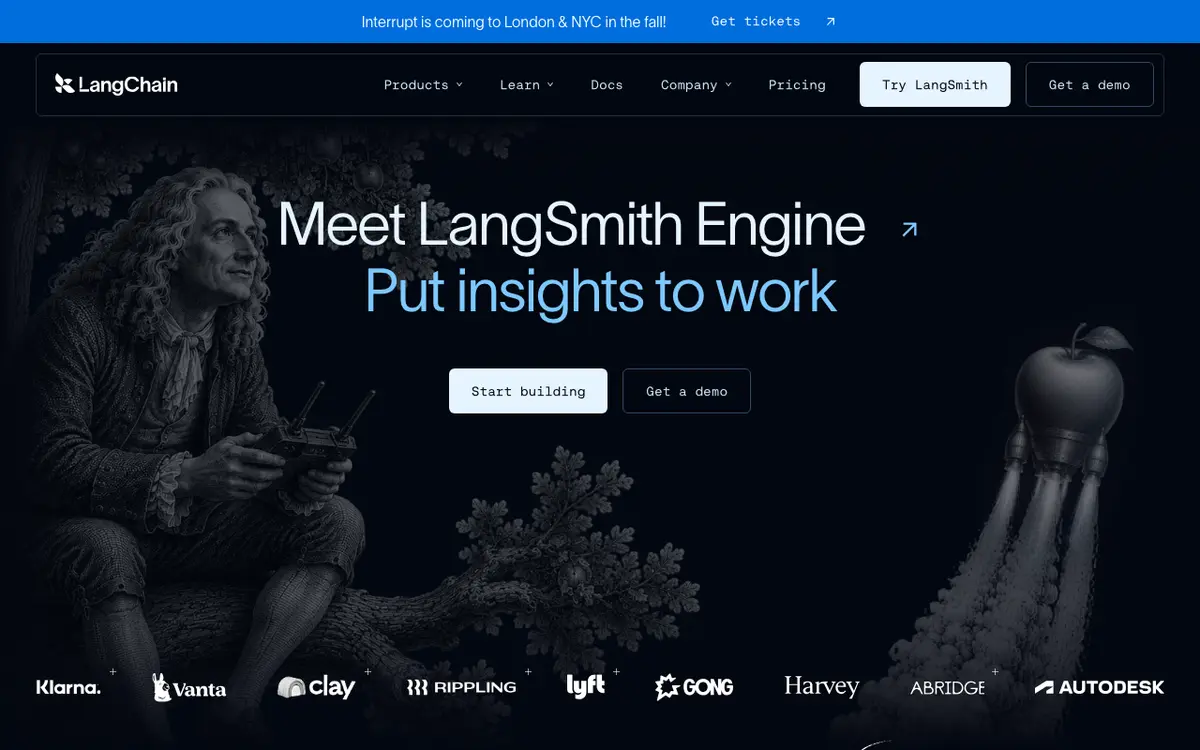 LangChain interface screenshot