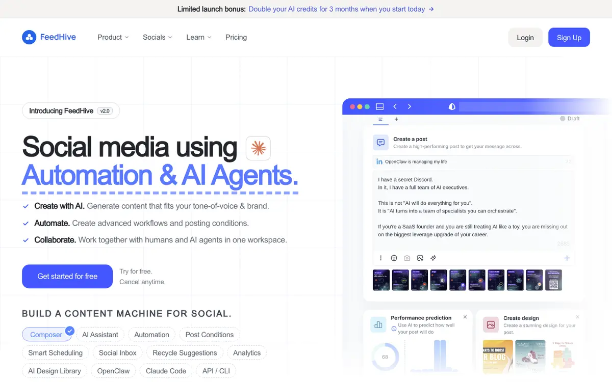 FeedHive interface screenshot