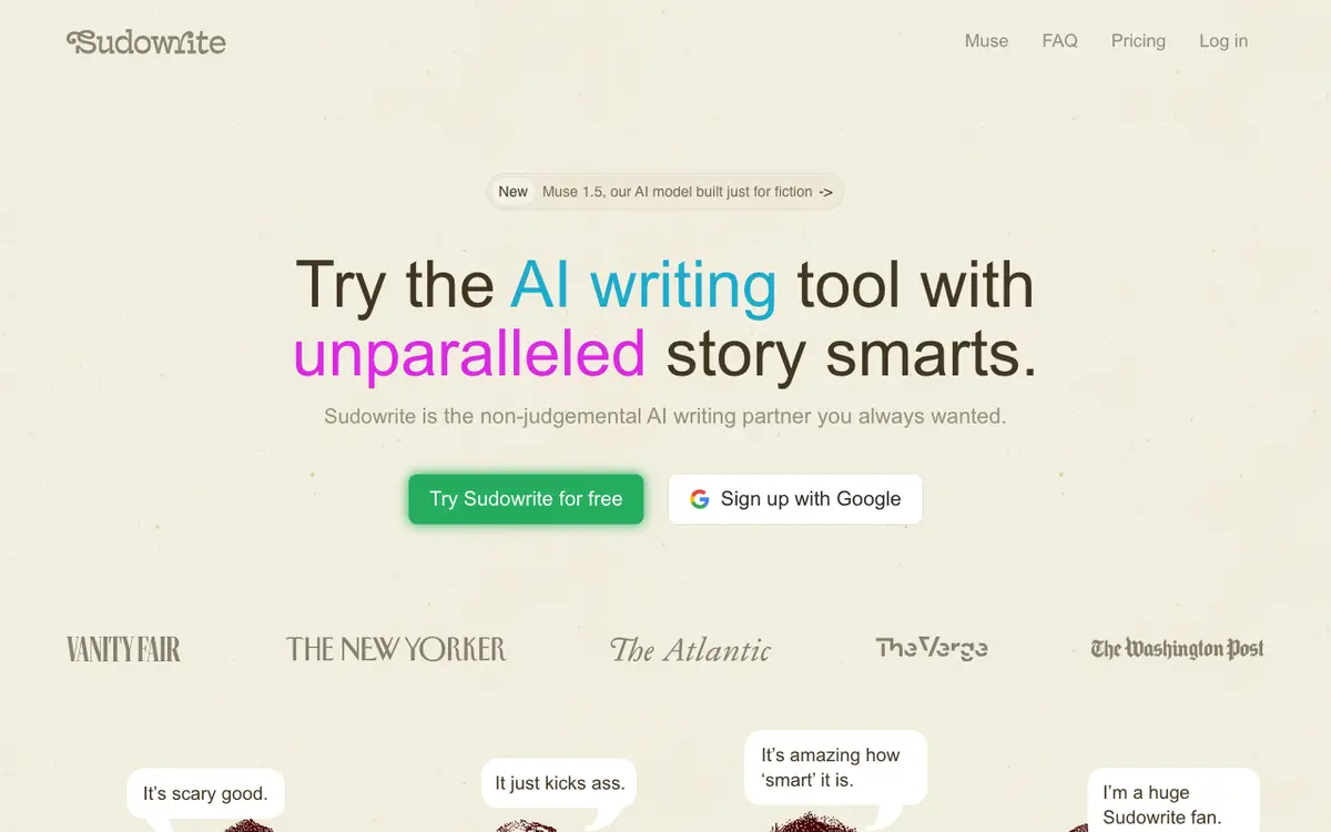 Sudowrite interface screenshot