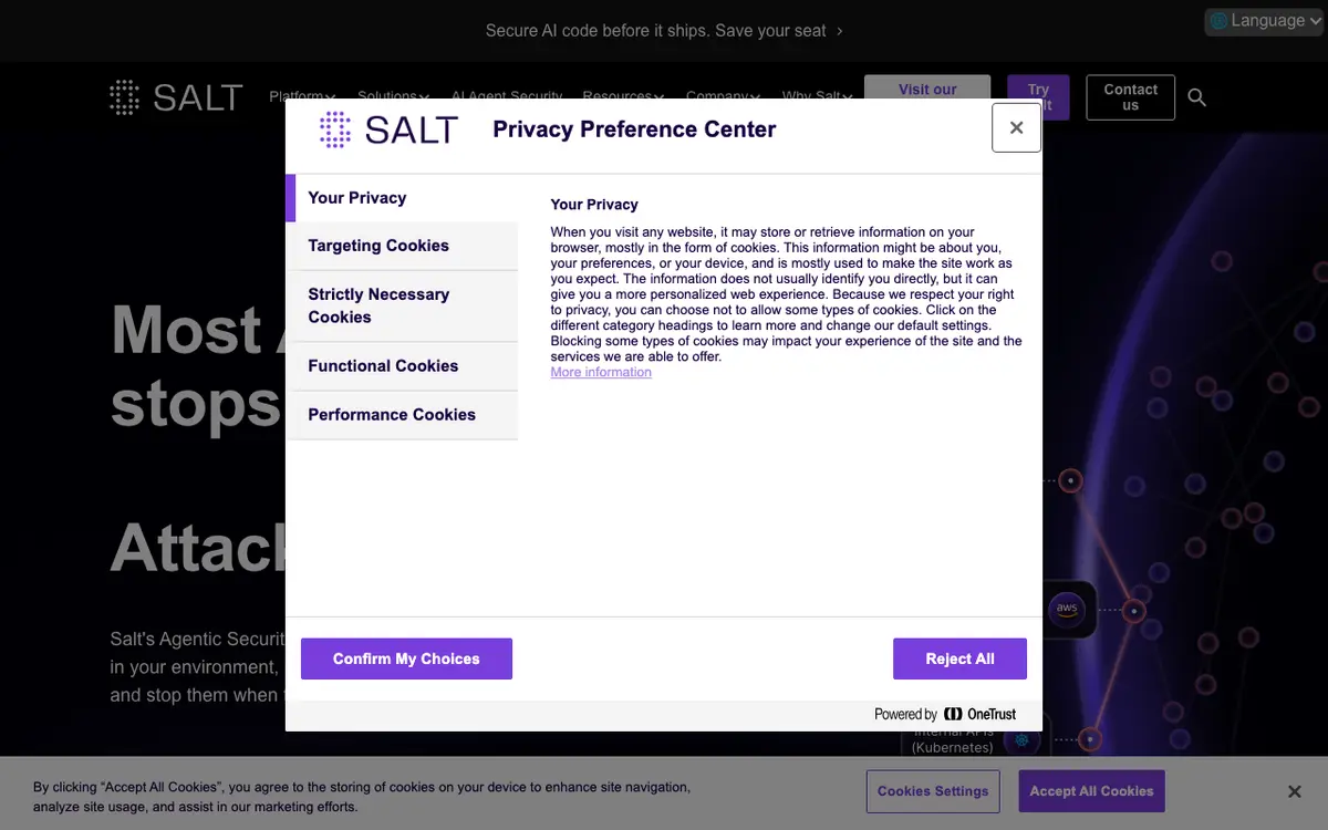 Salt Security interface screenshot