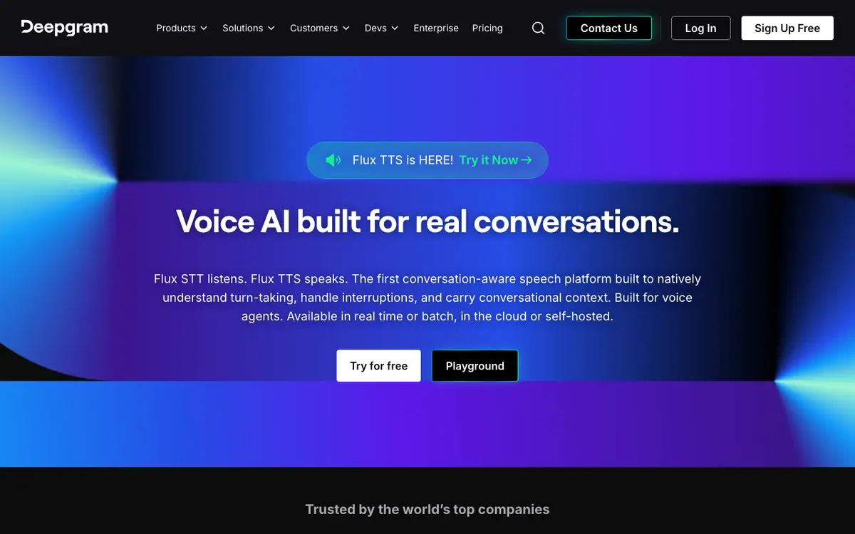 Deepgram interface screenshot