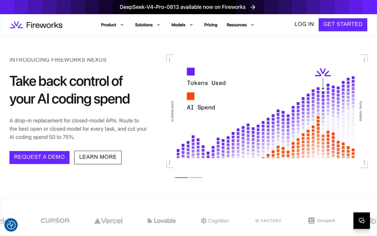Fireworks AI interface screenshot