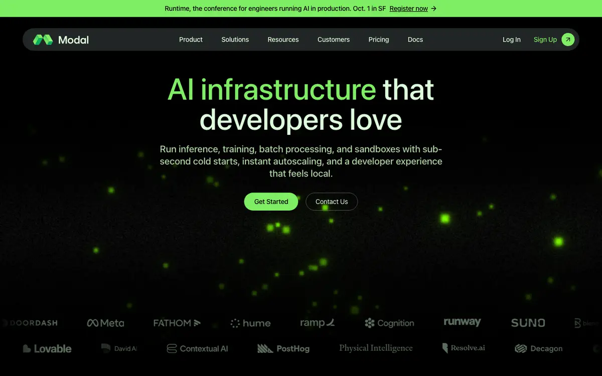 Modal Labs interface screenshot
