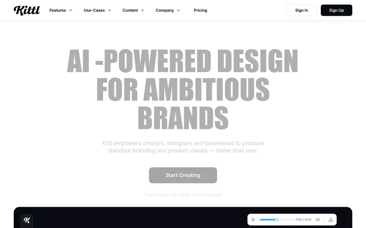 Kittl interface screenshot