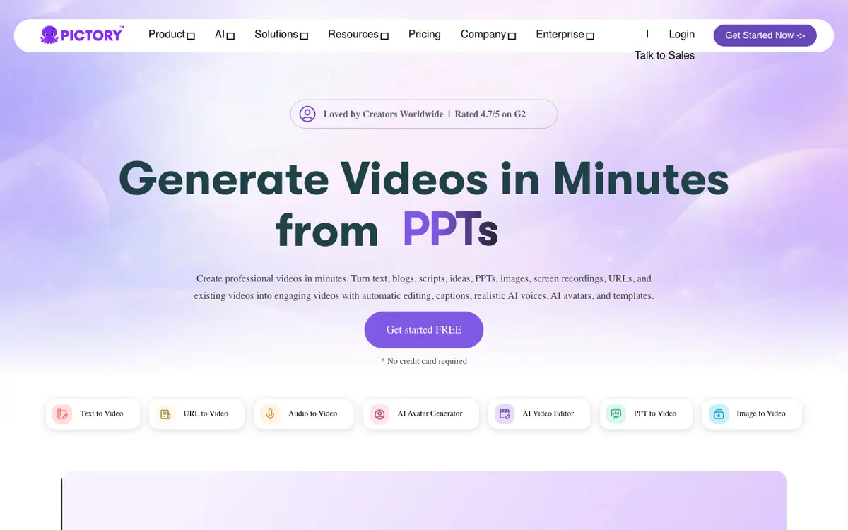 Pictory interface screenshot